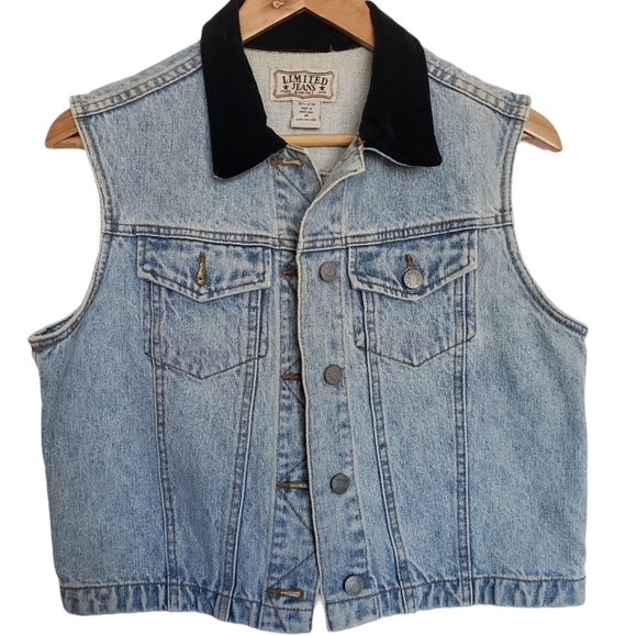 The Limited Jackets & Blazers - 4 for $25 vintage limited denim and velvet vest